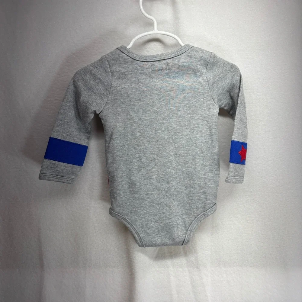 Mud Pie Baby Boys Girls Superhero Long Sleeve Bodysuit 9-12 Months‎